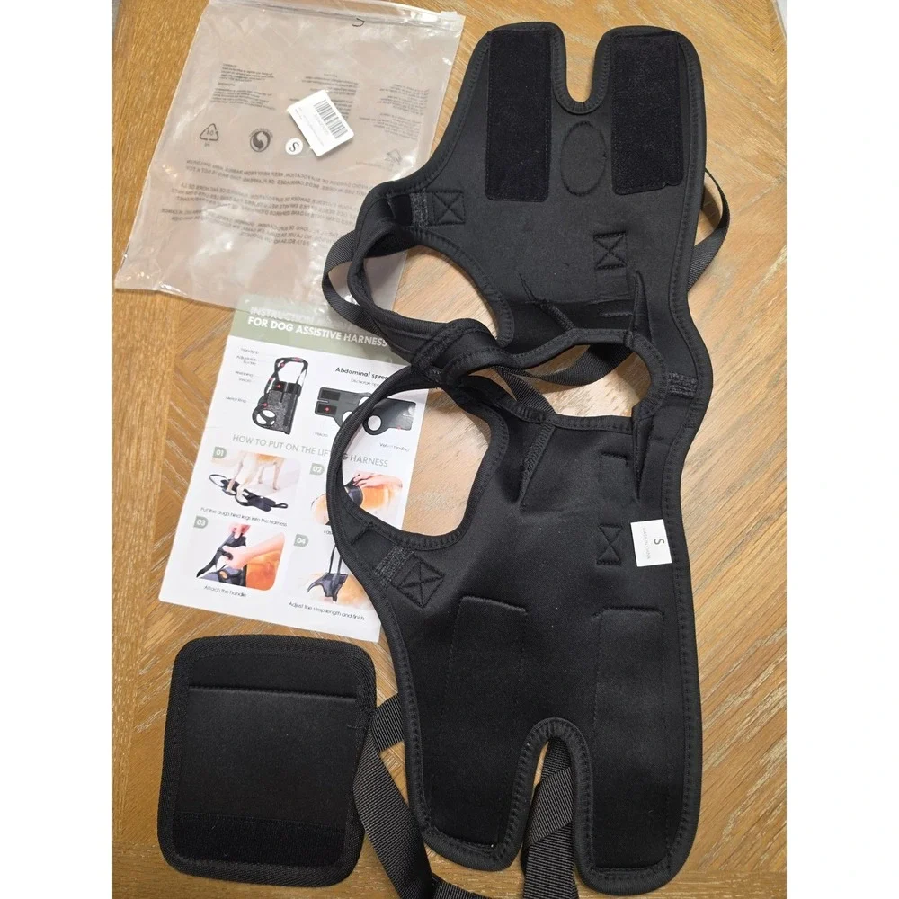 AOOLMOL Dog Assistive Harness Rear Leg Lift Support Sling Dark Grey, Small NEW